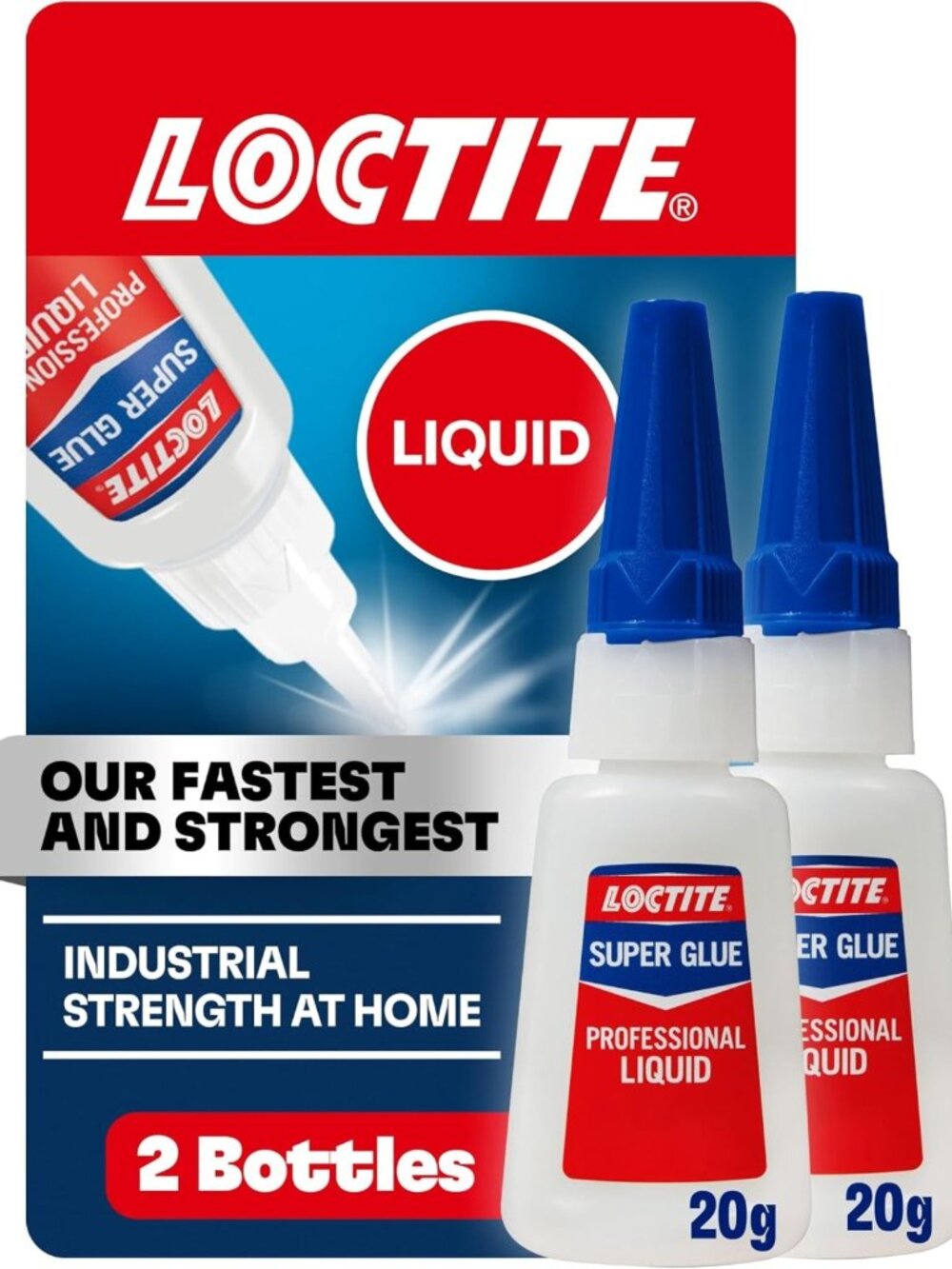 Super Glue Professional Liquid 2 Pack - Clear Instant Adhesive for Crafts